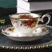 English Rose Bone China Coffee Cup and Saucer Set-2