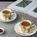 Golden Wildlife Animal Pattern Ceramic Coffee Cup and Saucer Set-7