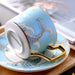 Golden Rim Animal Pattern Ceramic Coffee Cup Set-9