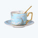 Golden Rim Animal Pattern Ceramic Coffee Cup Set-7