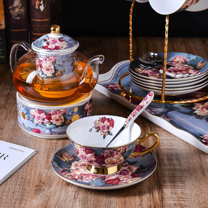 English Rose Coffee Cup and Saucer Set-5