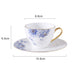 Blue Iris Bone China Coffee Cup and Saucer Set-4