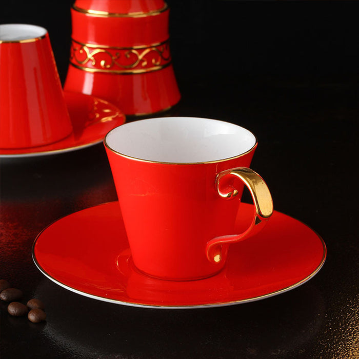 Fine Bone China Espresso Coffee Cup and Saucer Set-3