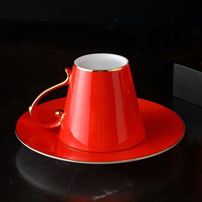 Fine Bone China Espresso Coffee Cup and Saucer Set-4