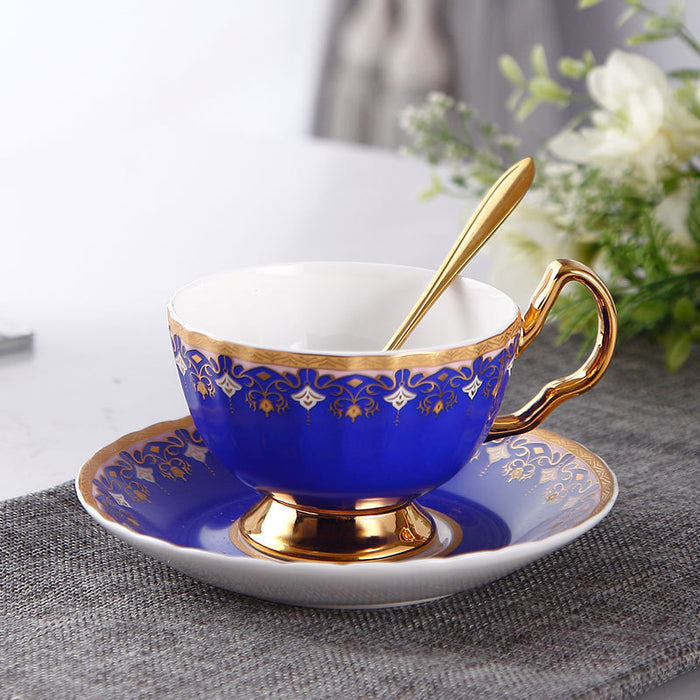 Royal Golden Rim Fine Bone China Coffee Cup Set-5