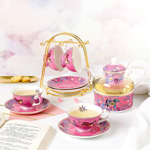 Pink Tiger Jungle Ceramic Tea Set-2