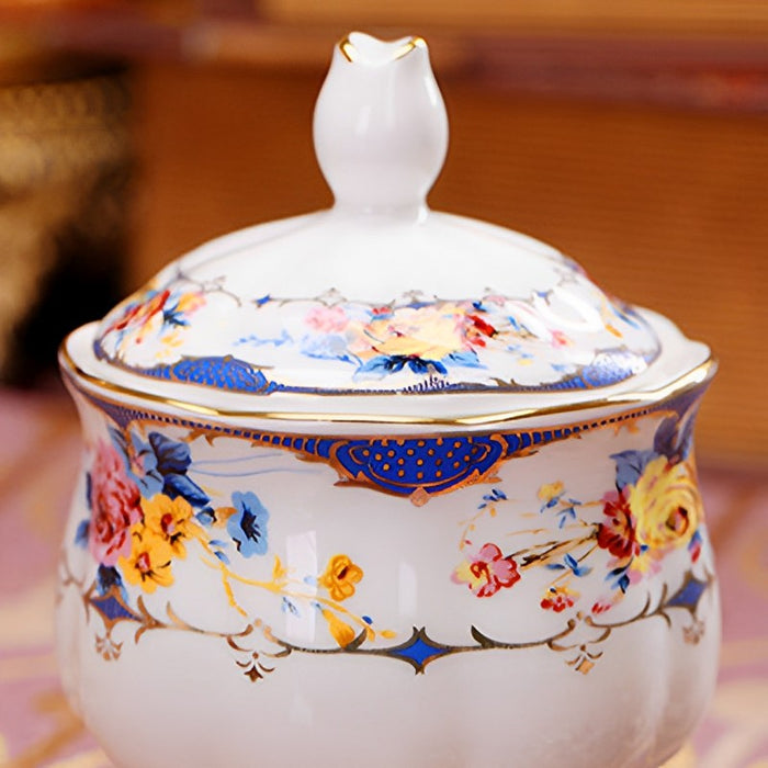 Flower Fine Bone China Tea Set-9