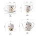 English Butterfly Flower Ceramic Tea Set-4