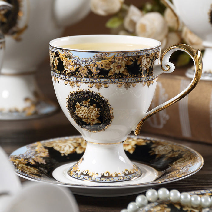 Hausweet - Vintage Gold Flower Bone China Tea Set — HauSweet