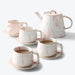 Gold Trim Marbling Ceramic Tea Set-5