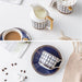 Bone China Blue Geometric Gold Trim Ceramic Tea Set-7