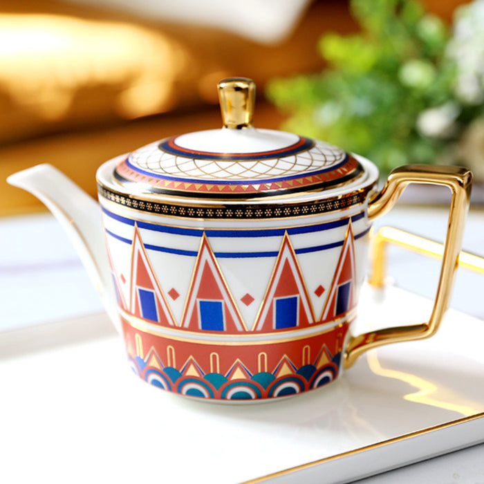 British Architecture Gold Trim Ceramic Tea Set-3