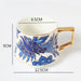 Blue Phoenix and Flower Gold Trim Ceramic Tea Set-6