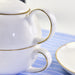 Gold Trim Bone China White Tea Set for One Set-5
