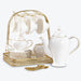 Modern White Bone China Gold Trim Ceramic Tea Set-1