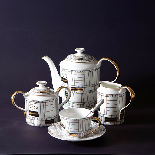 Architecture Bone China Gold Trim Tea Set-2