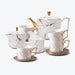 Marble Pattern Gold Trim Ceramic Tea Set-1