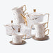 Marble Pattern Gold Trim Ceramic Tea Set-5
