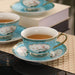 Blue Enamel Flower Pattern Tea Set-5