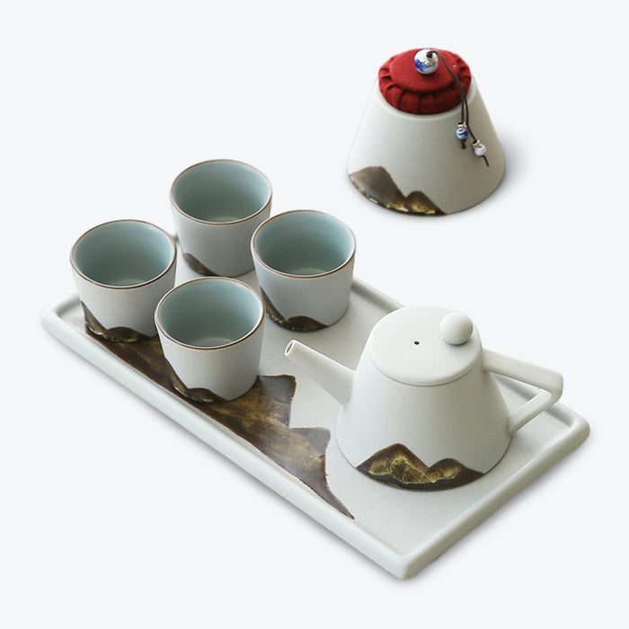 Hand Painted Mountain Ceramic Kung Fu Tea Set-4