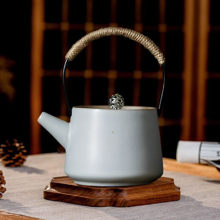 Vintage Ceramic Teapot with Loop-Handle-6