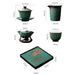 Vintage Green Glaze Ceramic Teapot-3