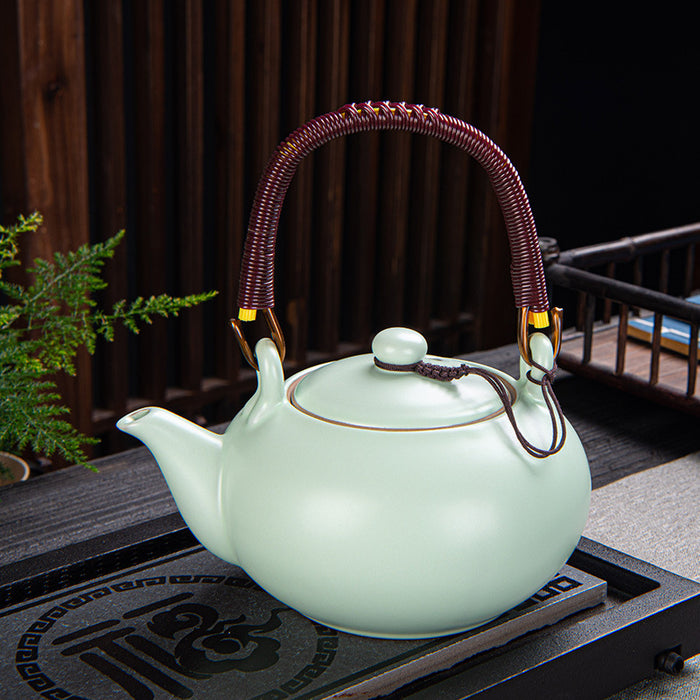 Cyan-Blue Ceramic Kungfu Tea Set-4