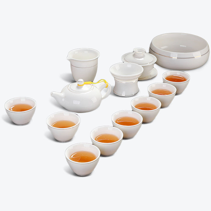 Chinese Jade Porcelain Kung Fu Tea Set-1