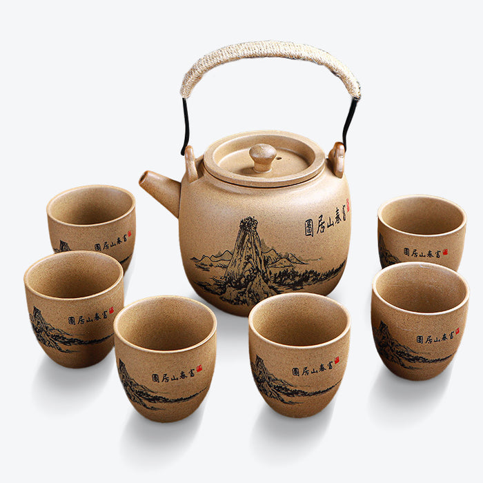 Handmade Vintage Ceramic Kung Fu Tea Set-1