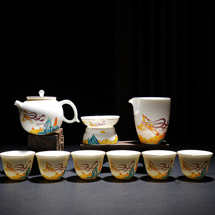 Elegant Ceramic Kung Fu Tea Set-4