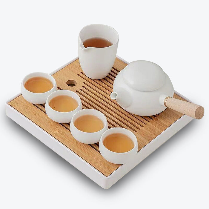 Delicate White Porcelain Kung Fu Tea Set-1