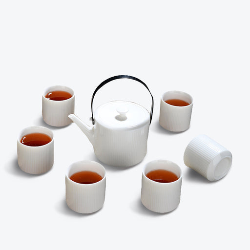 Delicate White Porcelain Kung Fu Tea Set-1