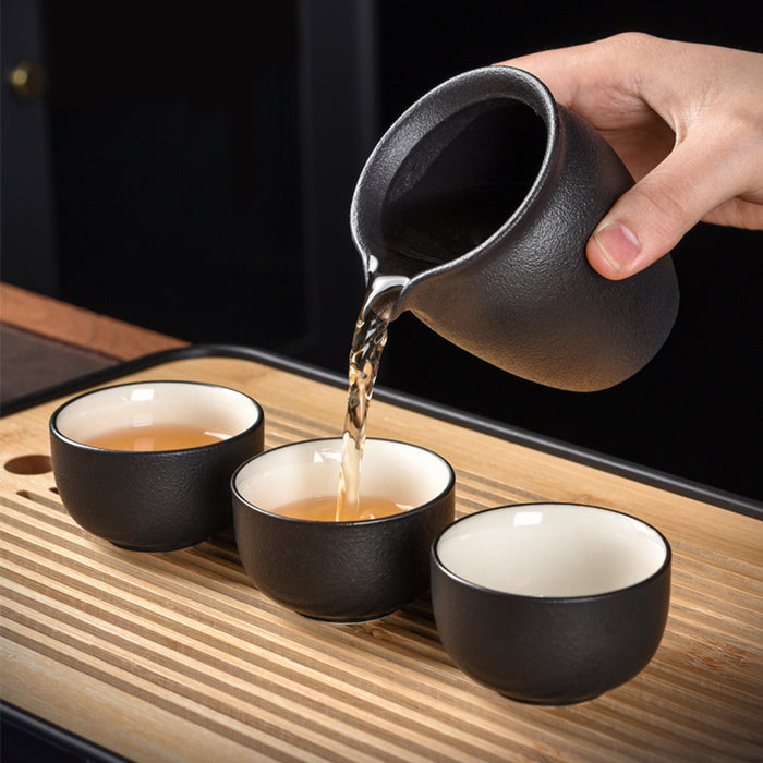 Granular Texture Coarse Pottery Kung Fu Tea Set-5