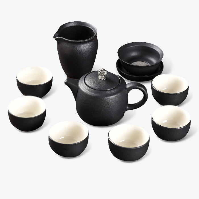 Granular Texture Coarse Pottery Kung Fu Tea Set-3
