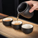 Granular Texture Coarse Pottery Kung Fu Tea Set-8