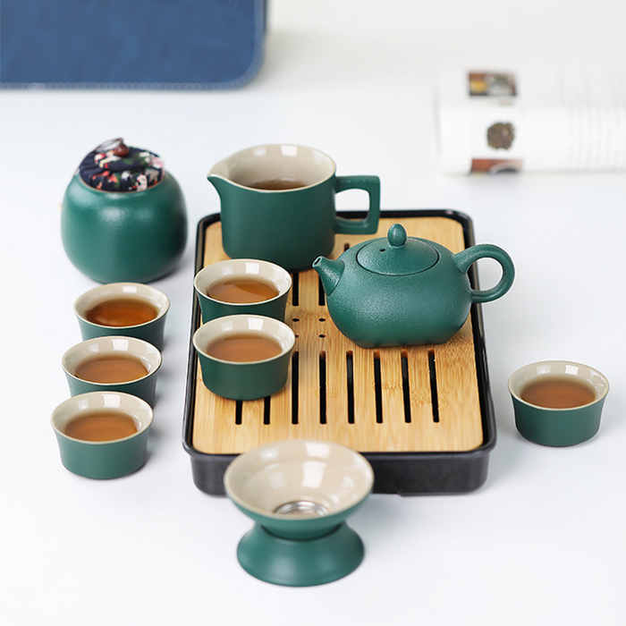 Chinese Travel Ceramic Kung Fu Tea Set-4