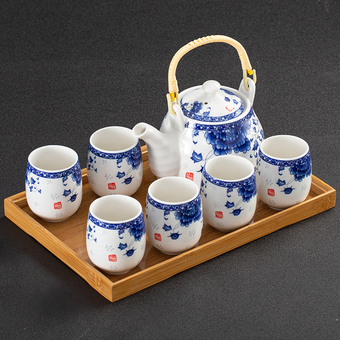 Chinese Classical Flower Kung Fu Tea Set-4