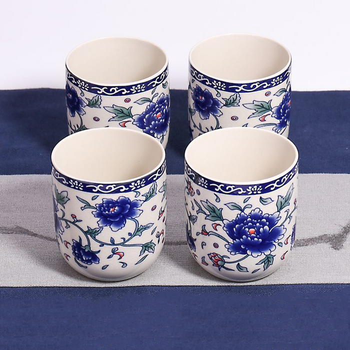 Chinese Flower Ceramic Kung Fu Tea Set-8