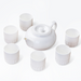 White Vertical Ceramic Kung Fu Tea Set-1
