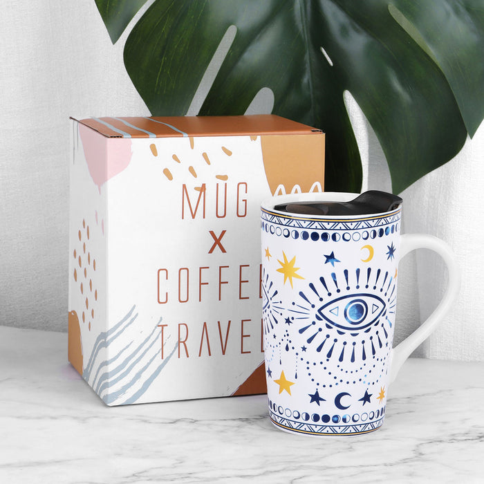 Boho Eyes Ceramic Coffee Mug
